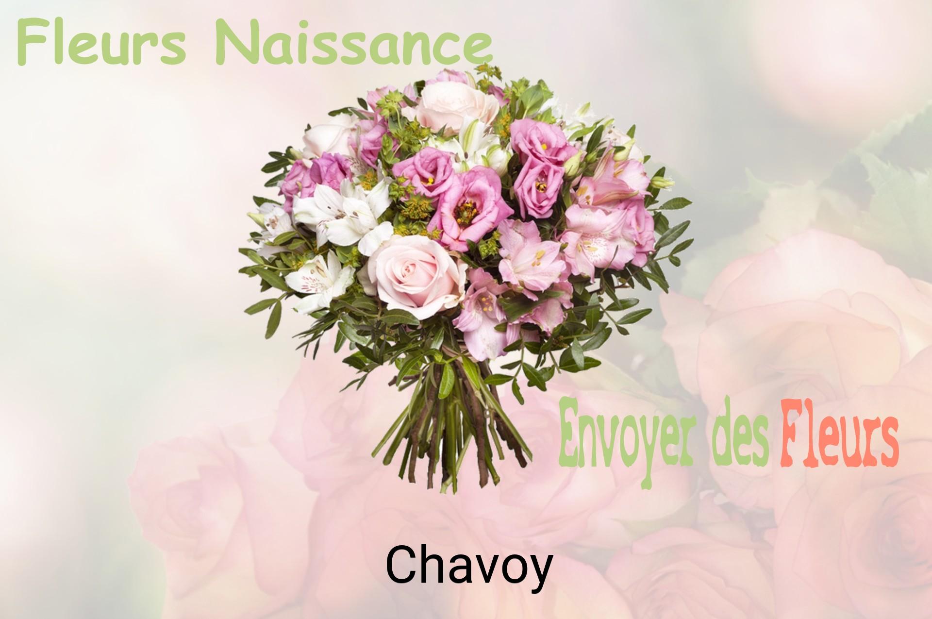 Bouquet de fleurs de naissance livré à Chavoy